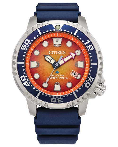 Citizen eco drive watch orange best sale